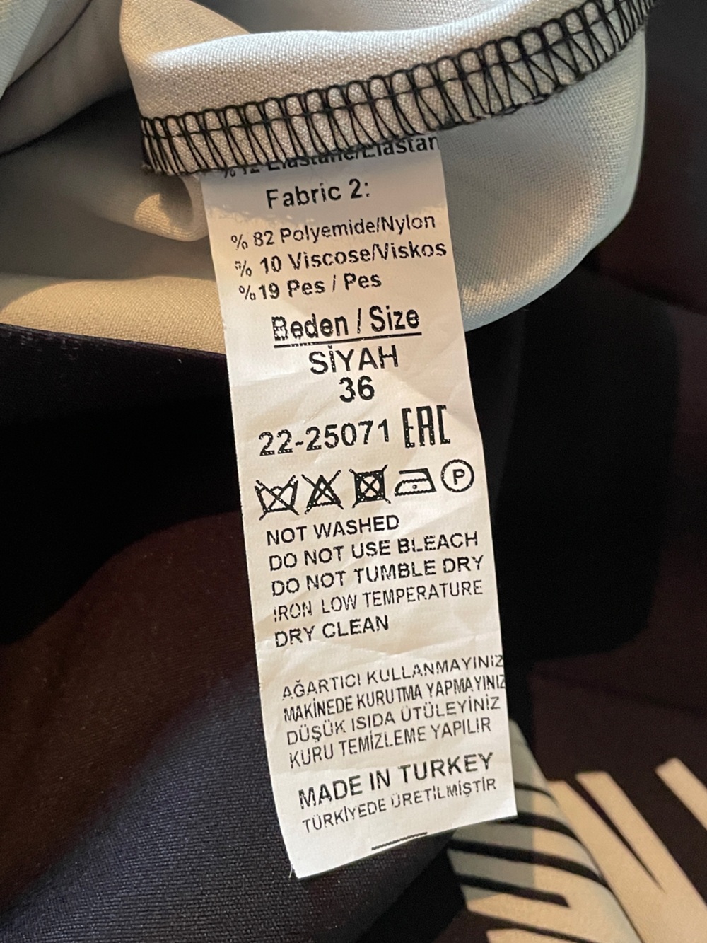 NWOT - SAY - Mixed Media Wearable Art Graphic Dress - Sz 36. Made in Turkey. - Picture 14 of 14
